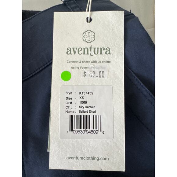 AVENTURA Ballard Short Sky Captain Navy Blue Size XS NWT - Picture 5 of 6